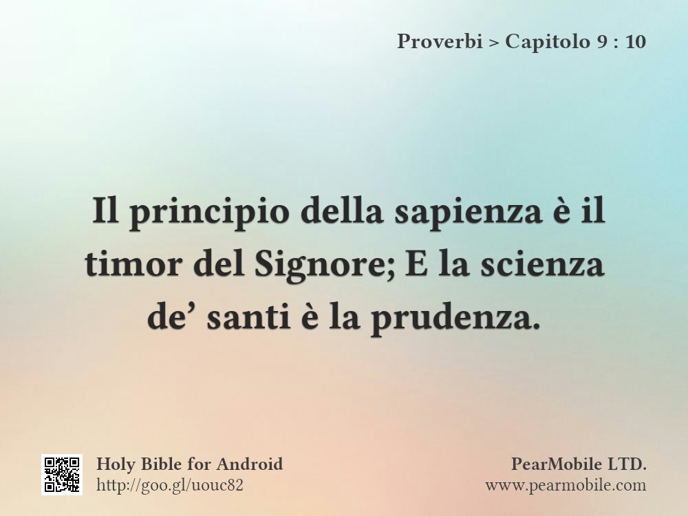 Proverbi, Capitolo 9:10